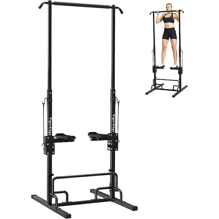 Máy hỗ trợ kéo xà, CU-120 máy tập kéo xà điều chỉnh với bệ hỗ trợ chân, thanh xà kéo cho người mới bắt đầu và người lớn,