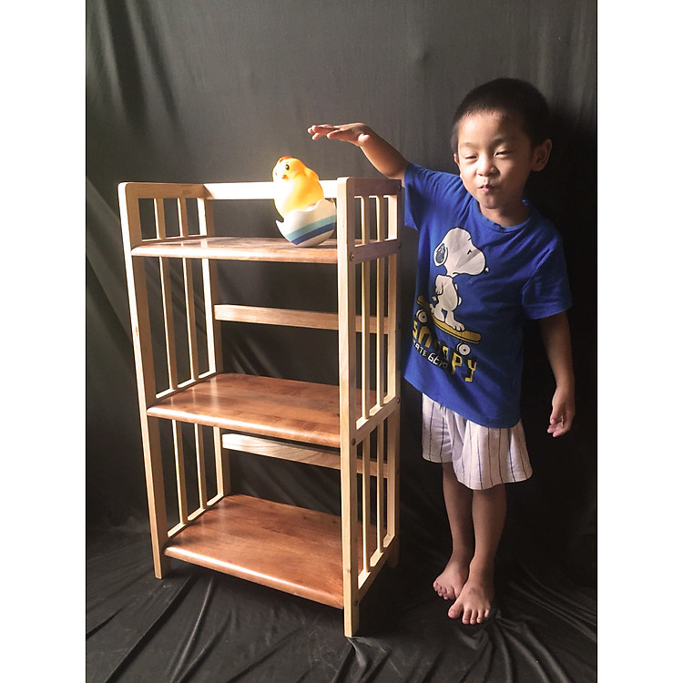 Kệ sách 2 MÀU SONG DẸP gỗ 3 tầng 40cm AS1016