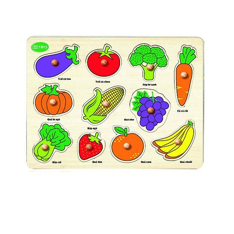Đồ Chơi Gỗ Bé Học Rau Củ Quả Chính hãng Tiết kiệm - Hình ảnh 3