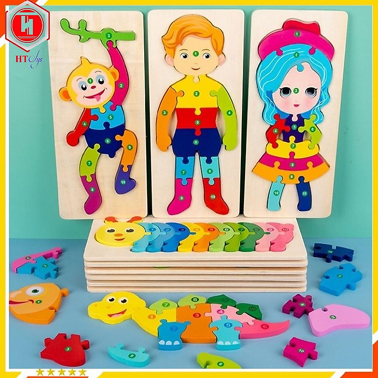 Mua Combo 5 Tranh Ghép Gỗ 3D Cho Bé Chính hãng Tiết kiệm