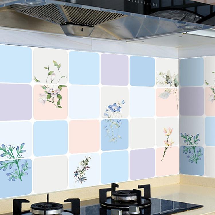 Cuộn 3 Mét Decal Giấy Dán Bếp Tráng Nhôm Cách Nhiệt Nhánh Cây Xanh (3 Mét Dài x 0.6 Mét Rộng)