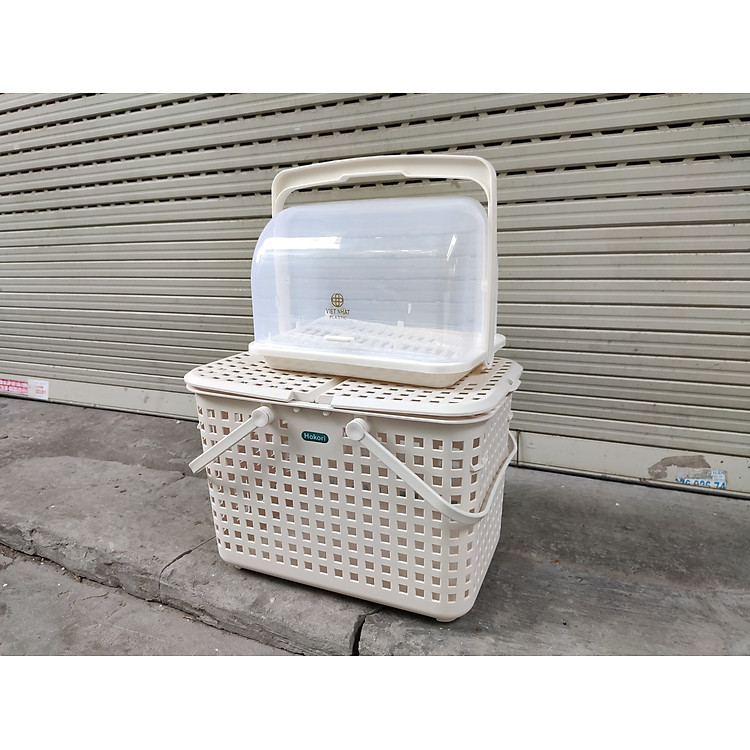 Mua Combo khay kệ úp bình sữa & giỏ đựng đồ Đảm bảo Giá rẻ - Hình ảnh 3