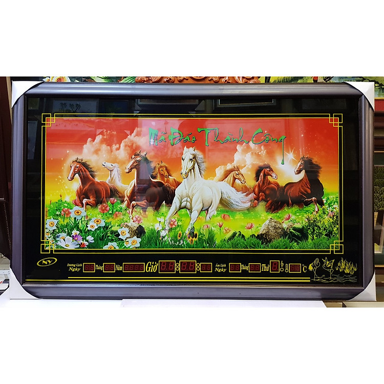 TRANH ĐÈN LỊCH VẠN NIÊN-MÃ ĐÁO THÀNH CÔNG (KHỔ 58*98CM)