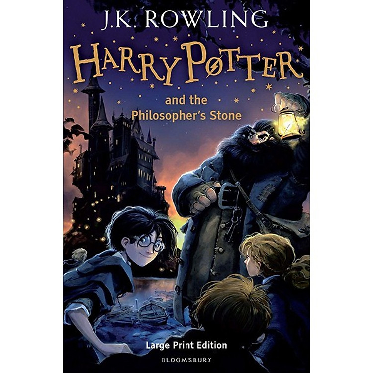 Sách Harry Potter Part 1: Harry Potter And The Philosopher's Stone (Hardback) Large Print Edition (Harry Potter và Hòn đá phù thủy) (English Book)