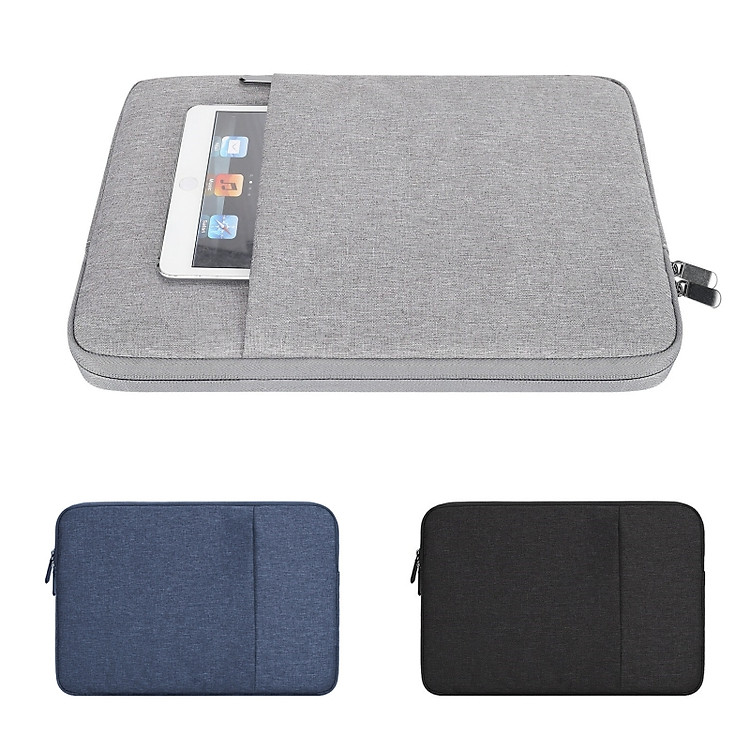 Túi 2 ngăn BUBM chuyên dụng đựng laptop 13inch, 15inch có lớp chống sốc, lớp lót nhung nỉ mịn có ngăn đựng chuột, cáp sạc- Hàng chính hãng