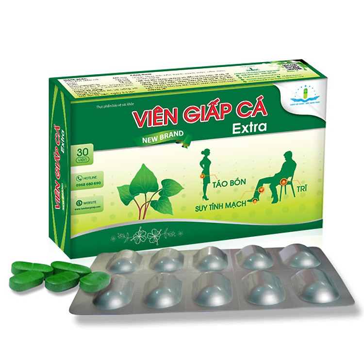 Thực phẩm chức năng bảo vệ sức khỏe VIÊN GIẤP CÁ EXTRA NEW BRAND