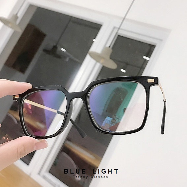 BLUE LIGHT - Kính Giả Cận, Gọng Kính Cận Nam Nữ Mắt Vuông To Không Độ Hàn Quốc