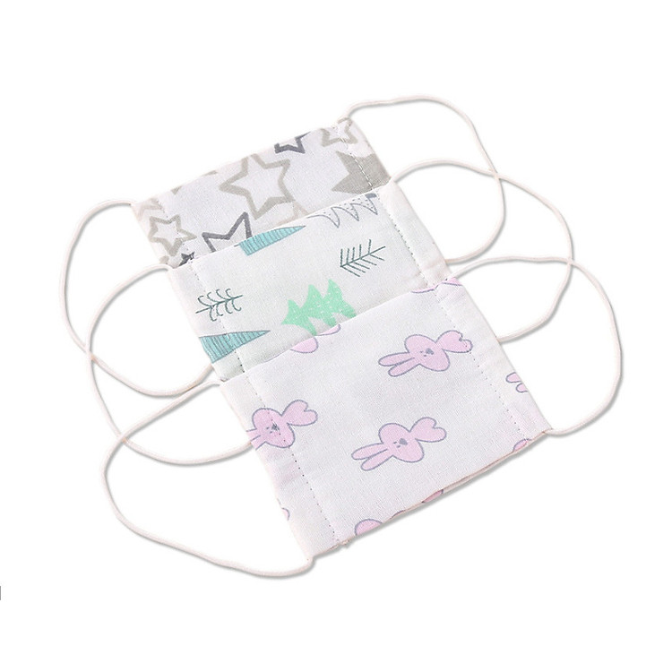 Set 3 Khẩu Trang Vải Xô Xuất Nhật 2 Lớp Cho Bé (Giao họa tiết ngẫu nhiên)