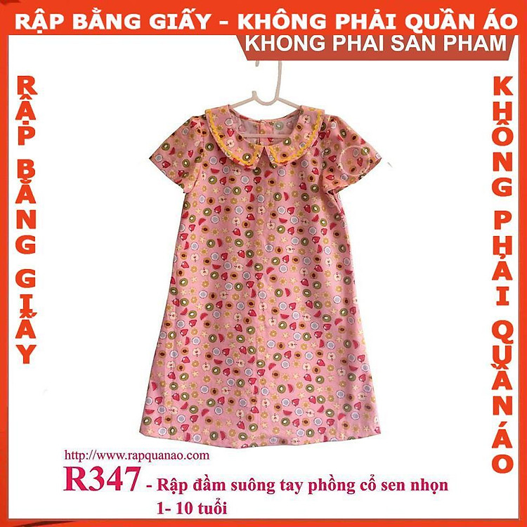 Rập Giấy A0 Đầm Bé Gái R347 (3 chiếc) - Ảnh 2