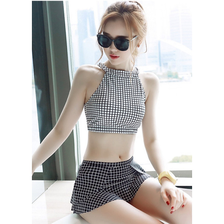 Đồ Bơi 2 Mảnh Kẻ Xinh Dễ Thương AT020 MayHouse