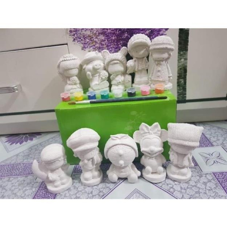 BỘ TÔ TƯỢNG BẰNG THẠCH CAO 10 TƯỢNG KÈM MÀU