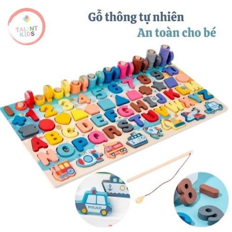 Bảng Chữ Cái, Số và Câu Cá Gỗ Chính hãng Giá tốt - Hình ảnh 5
