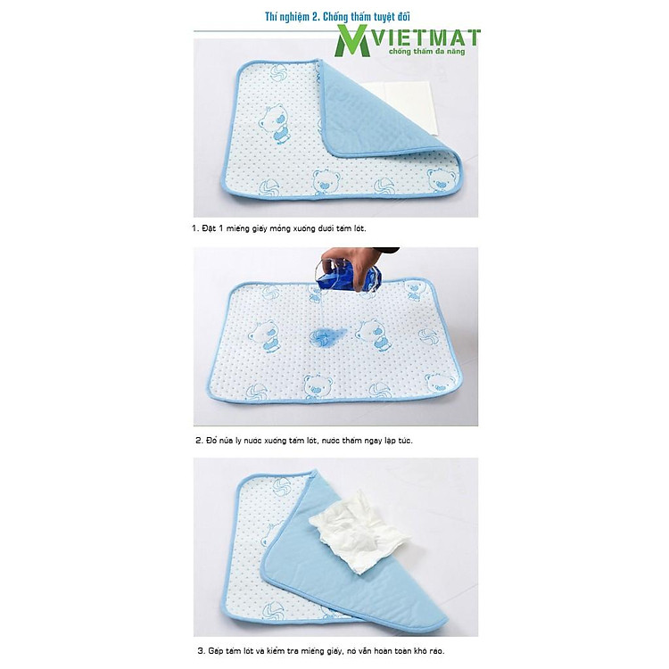 Tấm lót chống thấm VIETMAT cho bé Chính hãng Ưu đãi - Hình ảnh 4