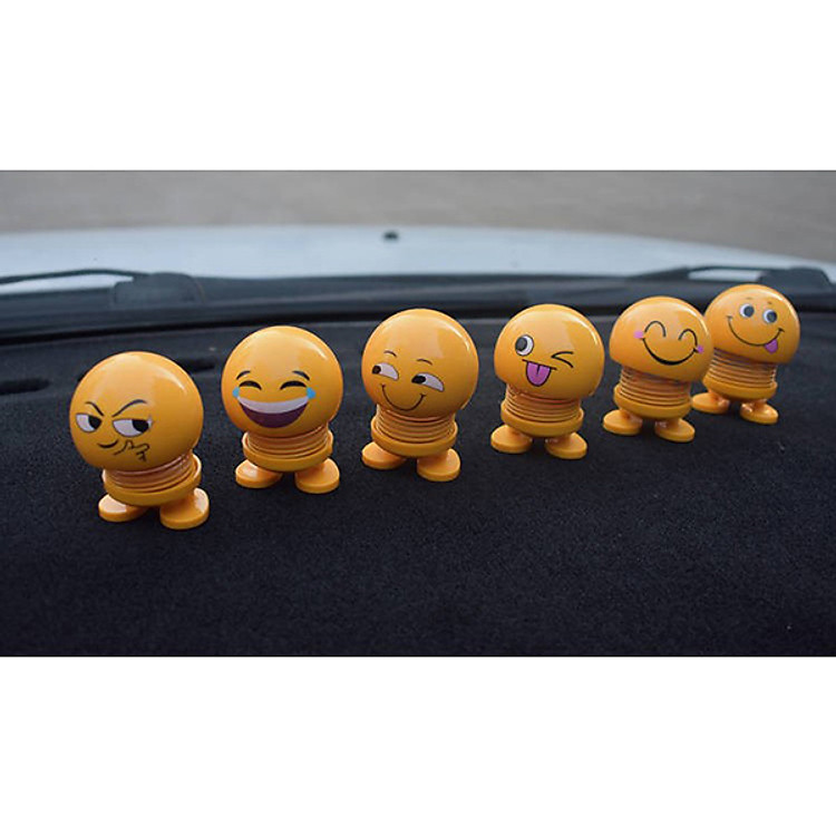 Set 6 thú nhún Emoji trang trí