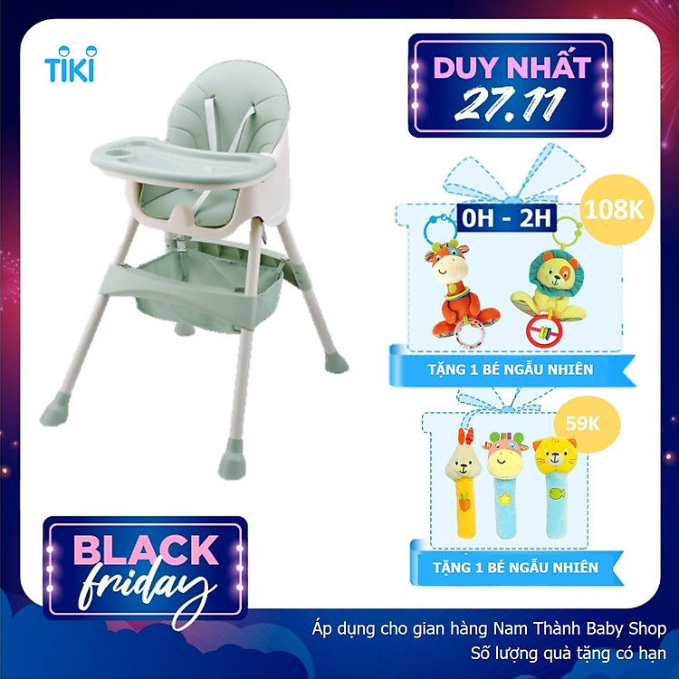 Ghế ăn dặm ăn bột mẫu 2019 đa năng cao cấp thiết kế Hàn Quốc 3 nấc điều chỉnh độ cao mẫu mới nhất