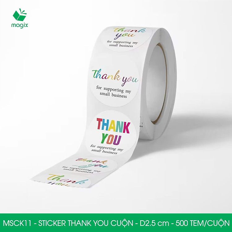 Sticker thank you tròn (500 cái) - Ảnh 2