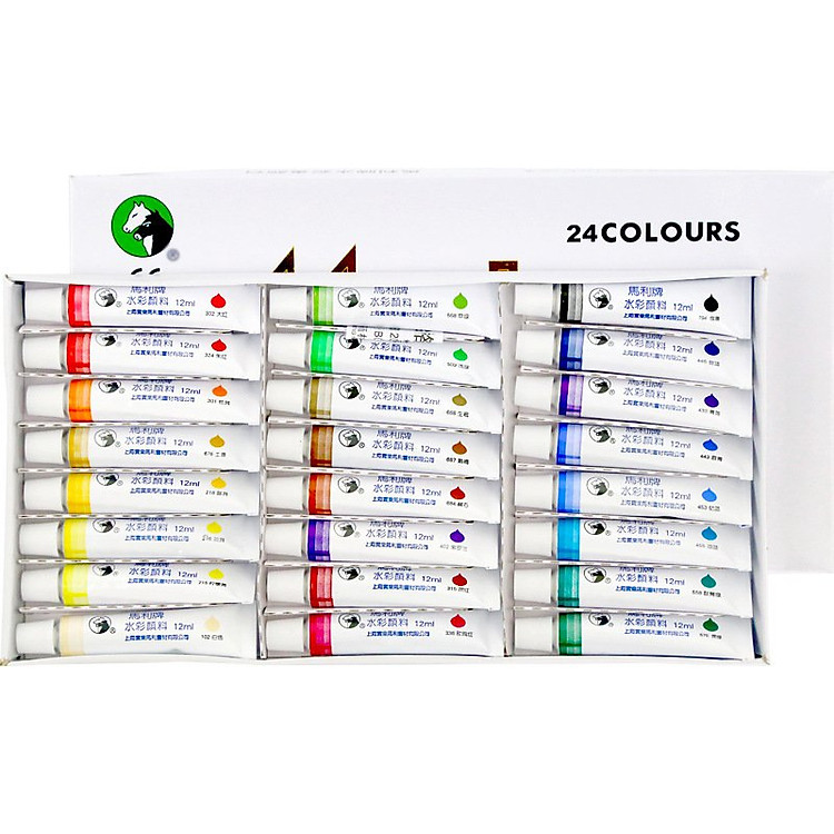 Màu Nước Tuýp Loại 24 Màu x 12ml