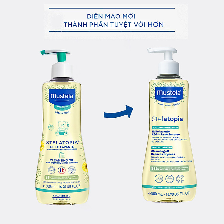 Dầu tắm gội Mustela cho trẻ sơ sinh Chính hãng Tiết kiệm
