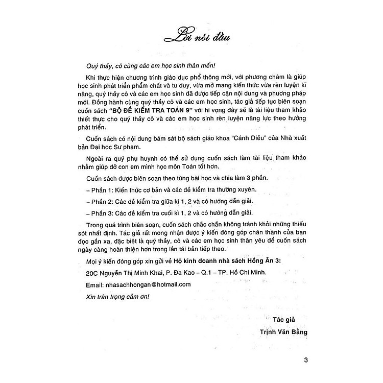 Bộ Đề Kiểm Tra Toán Lớp 9 (Bám Sát SGK Cánh Diều) - Ảnh 2
