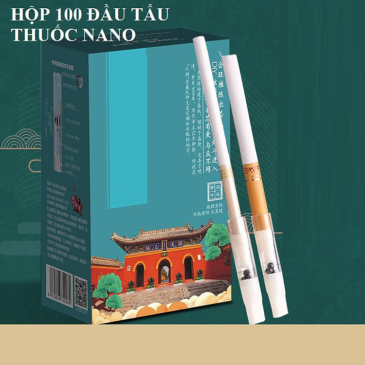 Hộp 100 đầu tẩu thuốc lọc tinh thể nano khoáng
