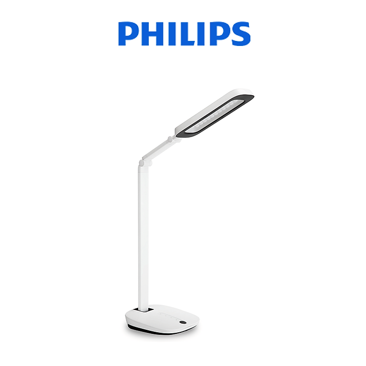 Đèn bàn học bảo vệ mắt Philips LED RobotPlus DSK601 RD 13W ánh sáng trung tính 4000K, 4 cấp độ sáng