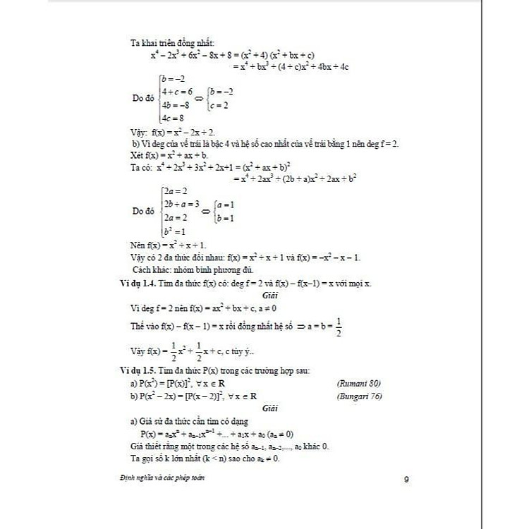 Chuyên Khảo Đa Thức - Bồi Dưỡng Học Sinh Giỏi Chuyên Toán - Ảnh 2