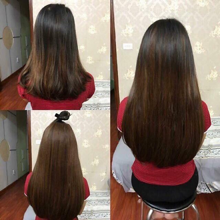 Tóc giả kẹp nữa đầu 3/4 chữ u dáng dài cao cấp