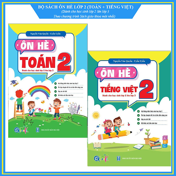 Bộ ÔN HÈ Lớp 2 (Toán + Tiếng Việt)