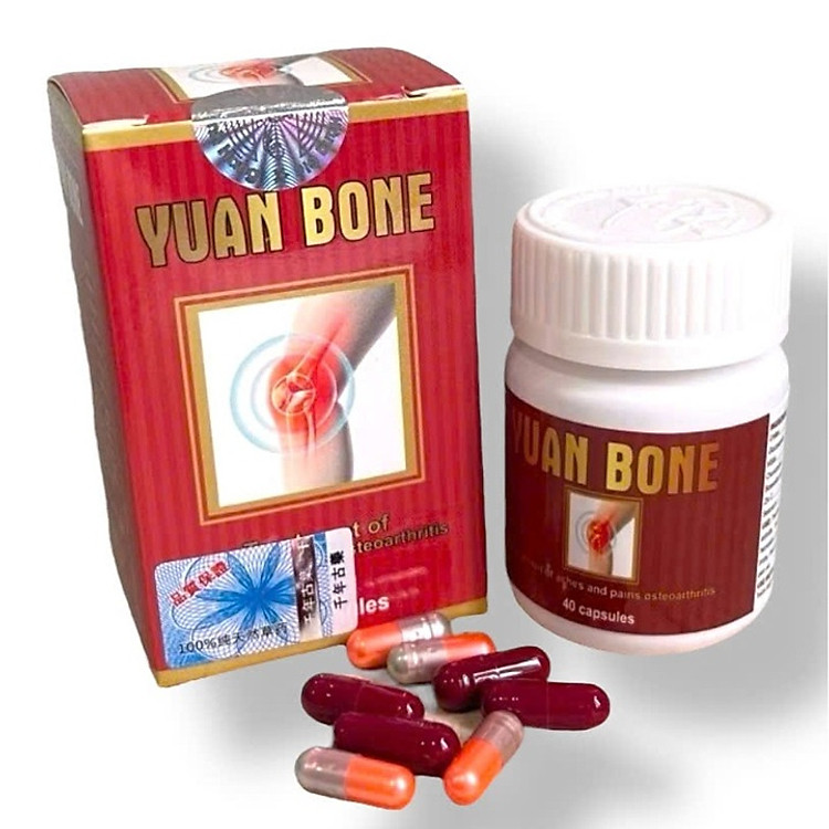 Viên uống đau nhức xương khớp Yuan Bone xuất xứ Malaysia - Hộp 40 viên - Mã số 1361