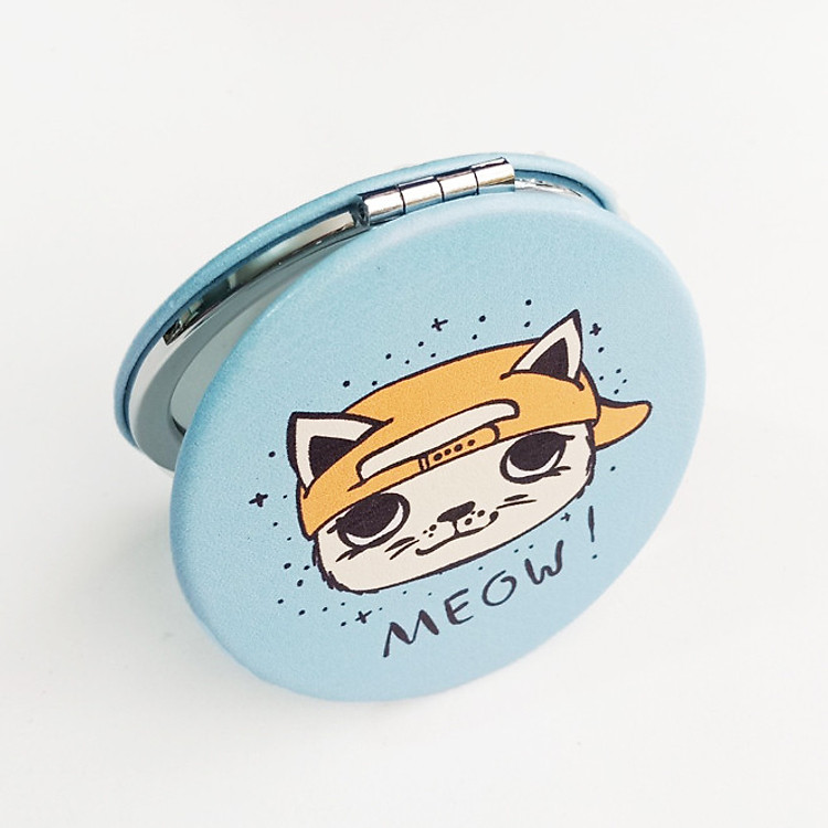 Gương trang điểm mini hai mặt dễ thương - giao hình và màu ngẫu nhiên