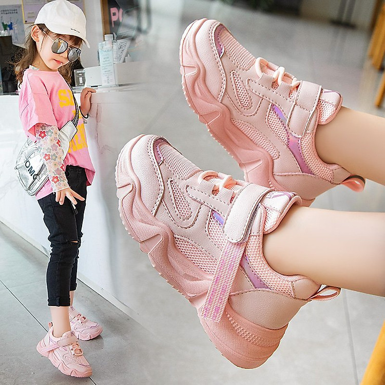 Giày thể thao bé gái và bé trai cao cấp từ 3 - 16 tuổi siêu nhẹ đàn hồi kháng khuẩn kiểu dáng thời trang G25