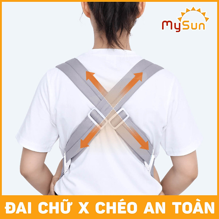 Mua Điệu địu vải cho bé sơ sinh MySun Chính hãng Ưu đãi - Hình ảnh 5