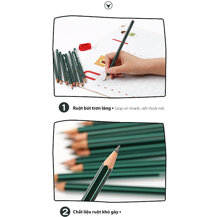 Bộ Bút Chì Gỗ Phác Thảo STABILO Othello 282 (14 bút) - Ảnh 3