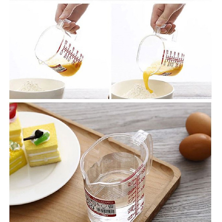 Bộ 3 Ca đong chia vạch làm bánh 500ml- Hàng nội địa Nhật