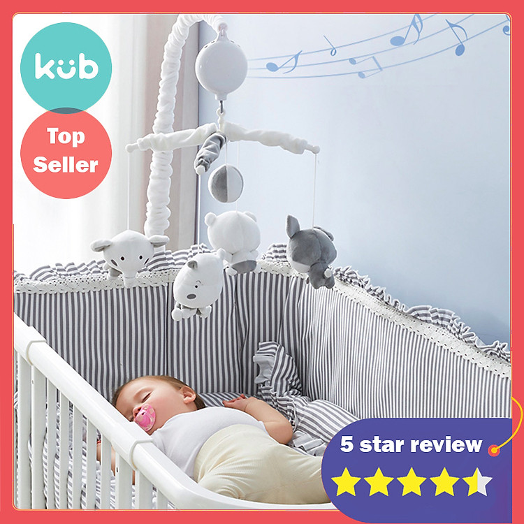 Đồ Chơi Treo Cũi Cho Bé Kèm Chuông Nhạc và Thú Bông