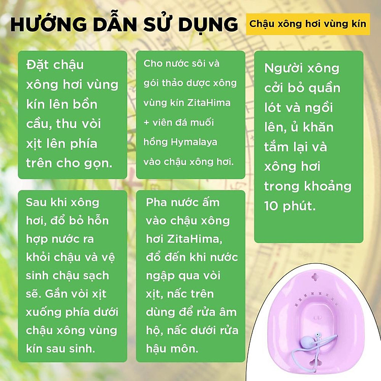 Chậu Xông Hơi Nhựa ZitaHima Màu Tím Đảm bảo Giá rẻ - Hình ảnh 5