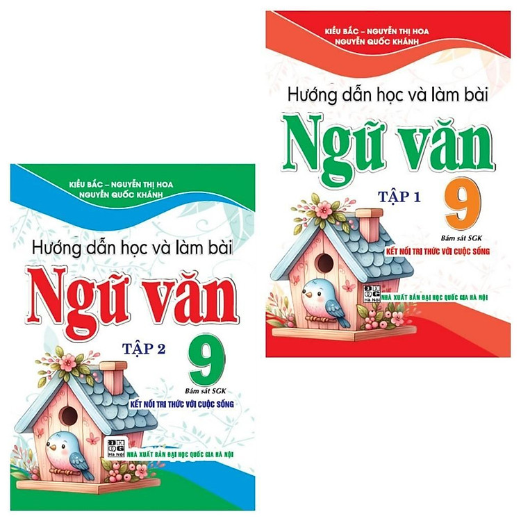 Sách - Hướng Dẫn Học Và Làm Bài Ngữ Văn Lớp 9 - Combo 2 Tập - Bám Sát SGK Kết Nối Tri Thức Với Cuộc Sống - Hồng Ân