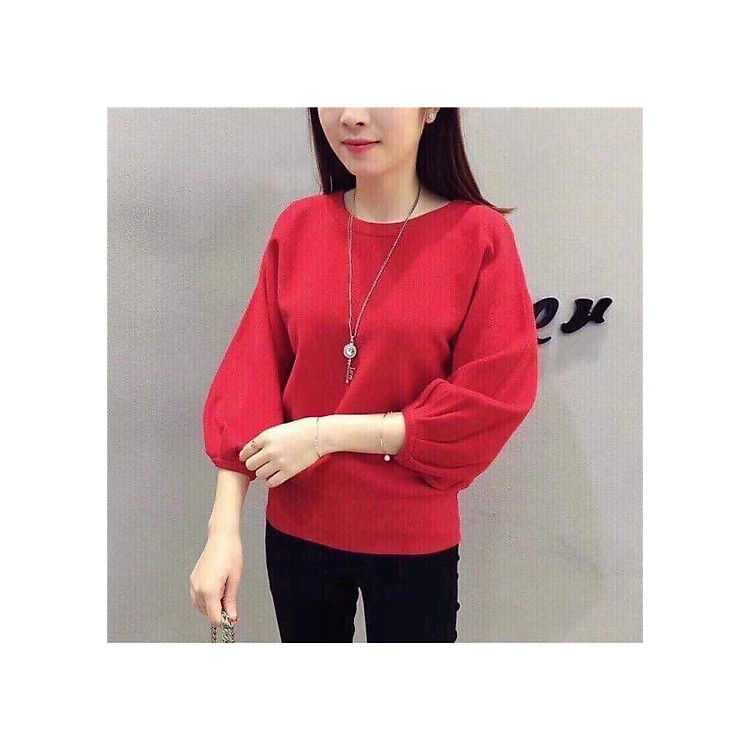 Áo len tay bồng thời trang