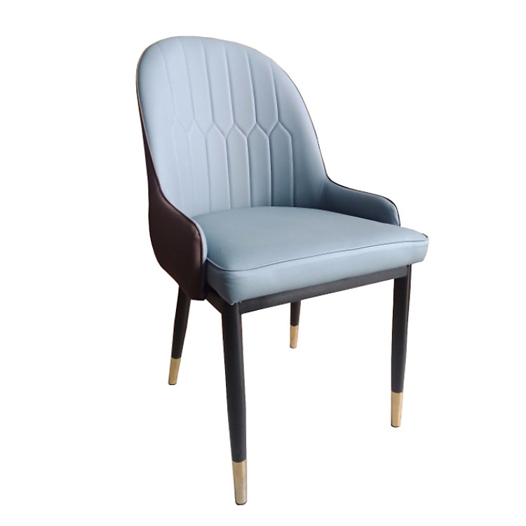 SALA-P Ghế ăn form to ngồi thoải mái Ghế nhà hàng có nệm da simili đẹp chân thép sơn tĩnh điện ốp ống đồng cao cấp HCM