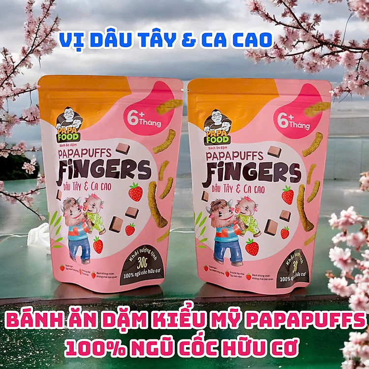 Tìm mua tại Avakids:Nơi Bánh ăn dặm PAPAFOOD Vị Dâu Tây & Ca Cao Chất lượng, tràn ngập Khuyến mãi, Ưu đãi