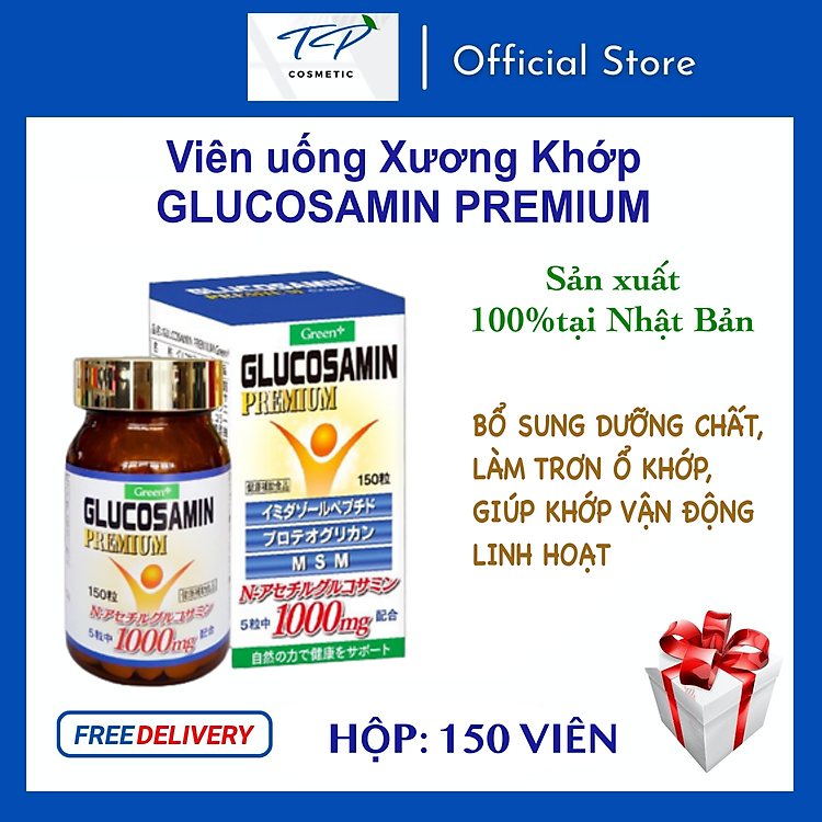 Viên uống bổ Xương Khớp Glucosamin Premium: Xương chắc khỏe, Khớp linh hoạt