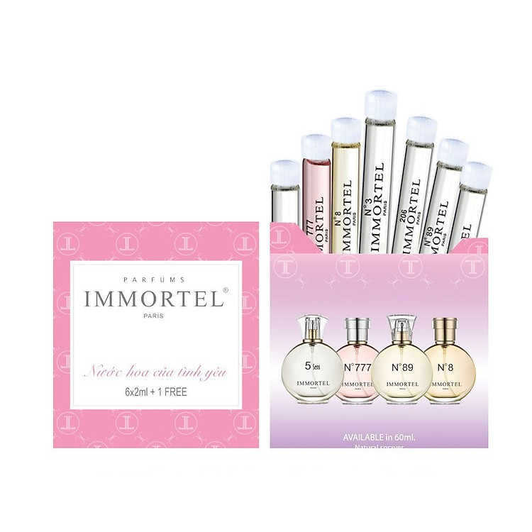Bộ Nước Hoa IMMORTEL Mini 6 +1 Free 206 - Eau De Parfum