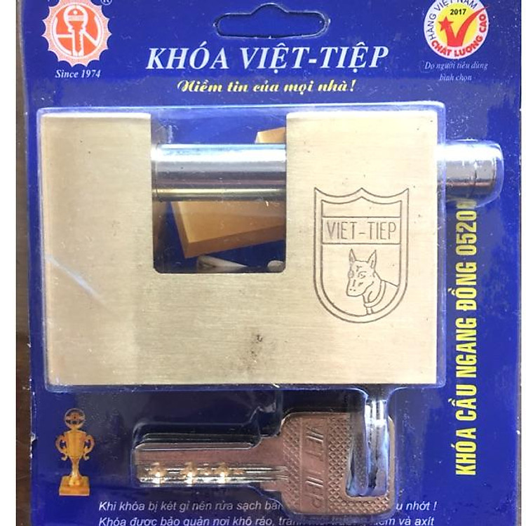 Ổ khóa cầu ngang đồng Việt Tiêp - 05206 cao cấp, cực kì chắc chắn