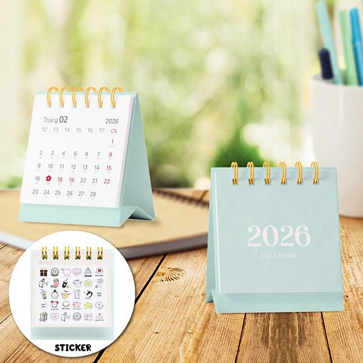 Lịch Bàn Teen Mini 2026 - Size XS - Linh Lan - Mẫu 5