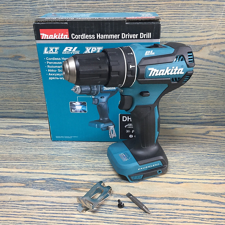 Thân máy khoan búa, vặn vít dùng pin 18V không chổi than Makita (Không kèm pin và sạc)