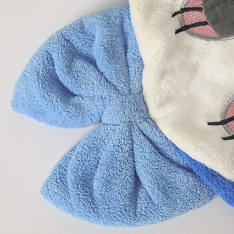 Khăn tắm cho bé lông cừu màu xanh Chính hãng Tiết kiệm - Hình ảnh 2
