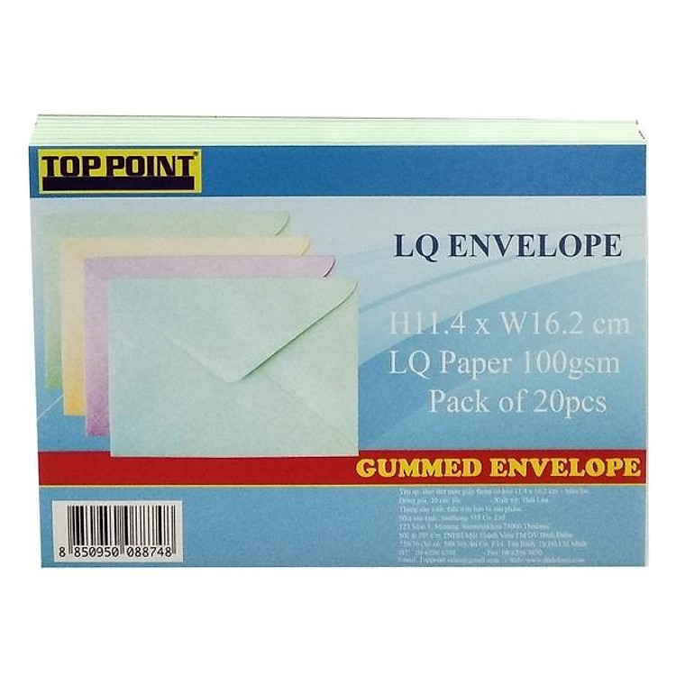 Bao Thư Màu Giấy Thơm – Xanh Lá