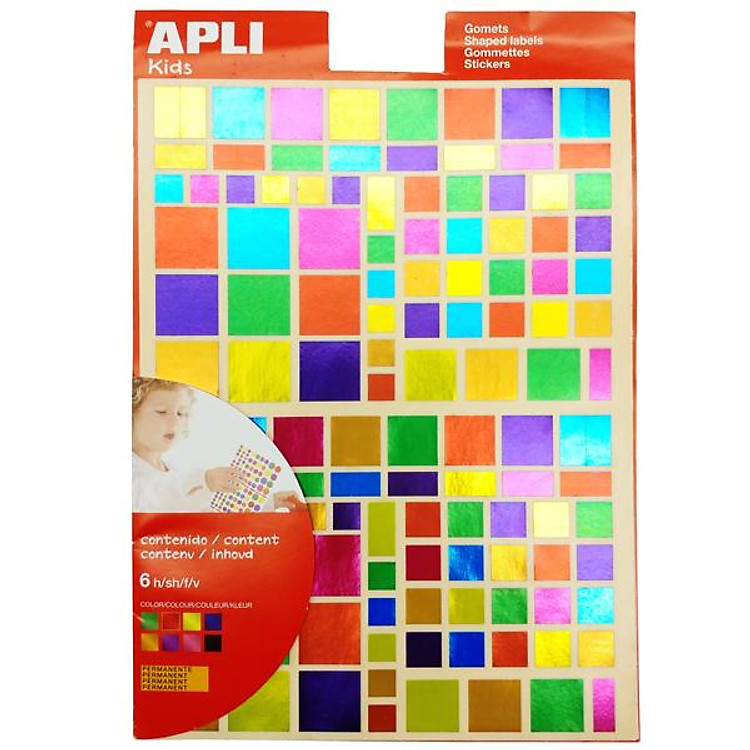 Sticker Vuông Nhiều Màu APLI 13530