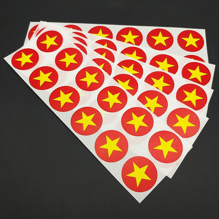 Bộ Sticker Hình Lá Cờ Việt Nam (5 chiếc) - Ảnh 5