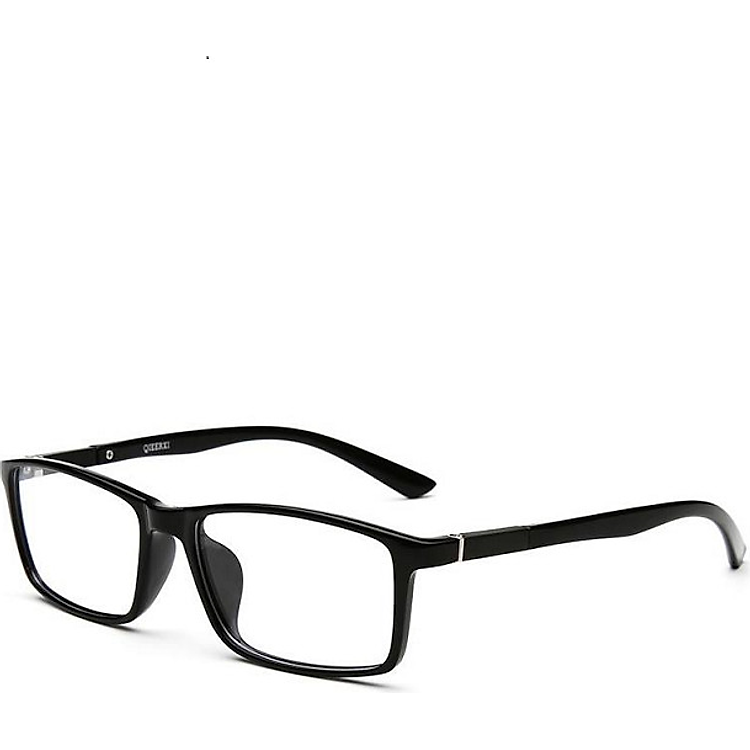 Kính Giả Cận Nam Nữ Gọng Kính Cận Không Độ Mắt Vuông Đen Gọng Nhựa Dẻo Siêu Nhẹ